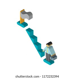 Competitive isometric left top view 3D icon