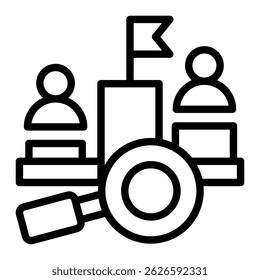 Competitive Landscape Icon Element For Design