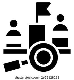 Competitive Landscape Icon Element For Design