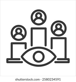 Competitive Landscape Outline Icon Vector Illustration