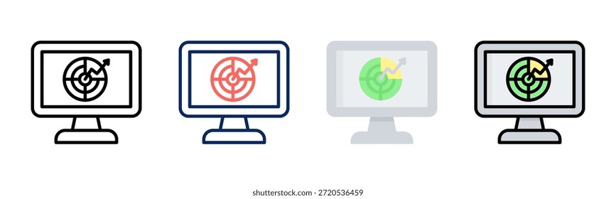 Competitive Lens icon set multiple style collection