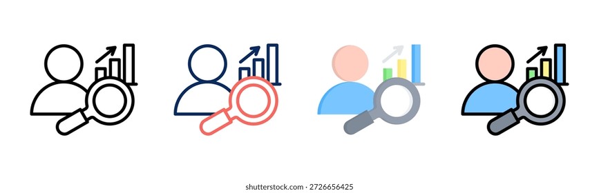 Competitive Lens icon set multiple style collection