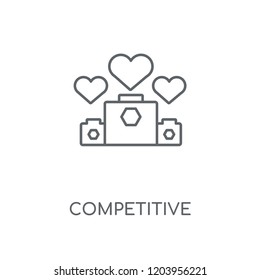 Competitive linear icon. Competitive concept stroke symbol design. Thin graphic elements vector illustration, outline pattern on a white background, eps 10.