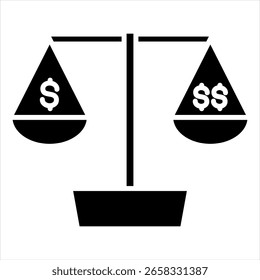 Competitive Price Glyph Icon Vector Illustration
