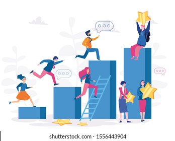 Competitive Process Business Business Man Woman Stock Vector (Royalty ...