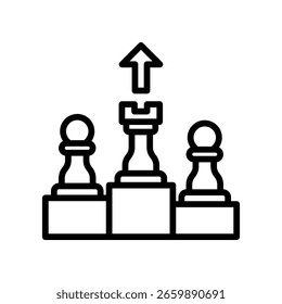 Competitive Strategy Icon Outline Vector Illustration