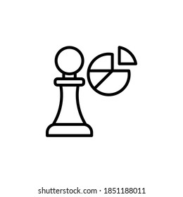 Icono de Estrategia Competitiva en vector. Logotipo