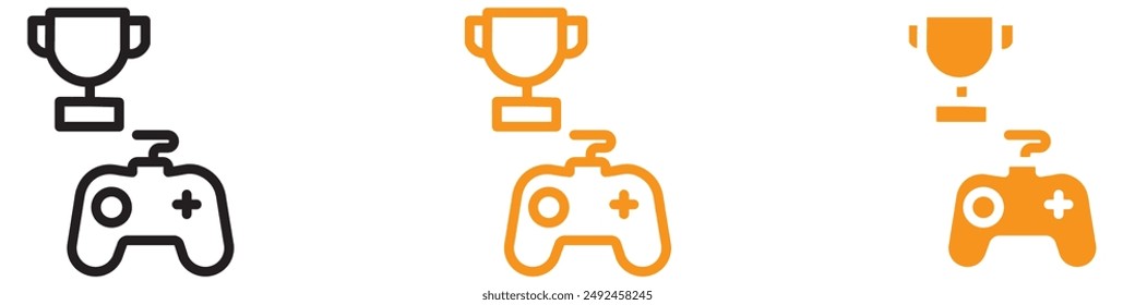 Competitive Video Game Contest Icon for Gaming and E-Sports Graphics Perfect for Representing Gaming Competitions and E-Sports Tournaments