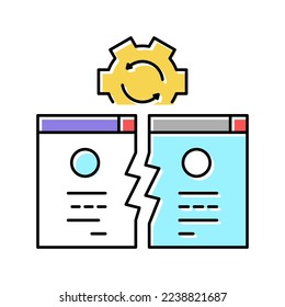 competitive website color icon vector. competitive website sign. isolated symbol illustration
