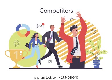 Competitor analysis concept. Business competition. Market research