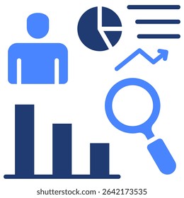 Competitor Analysis Icon Element for Design
