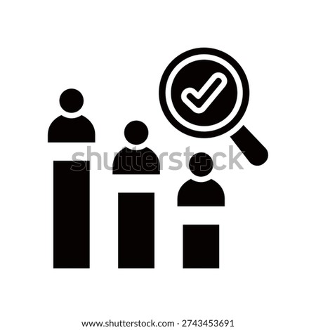 Competitor Analysis Icon Glyph Vector Illustration