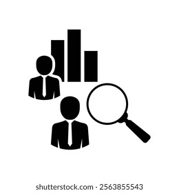 Competitor analysis icon isolated on clean background. Competitor analysis icon concept drawing icon in modern style. Vector illustration for