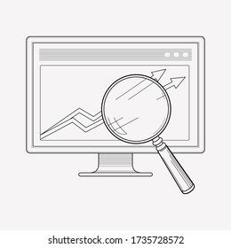 Competitor analysis icon line element. Vector illustration of competitor analysis icon line isolated on clean background for your web mobile app logo design.
