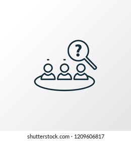 Competitor analysis icon line symbol. Premium quality isolated brainstorm element in trendy style.