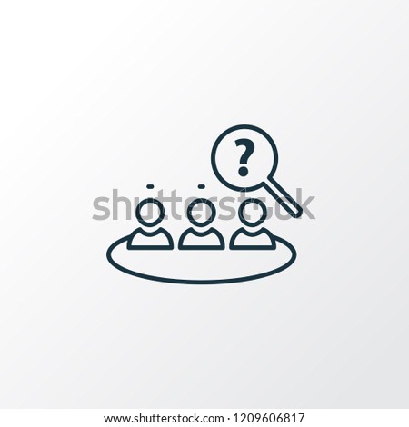Competitor analysis icon line symbol. Premium quality isolated brainstorm element in trendy style.