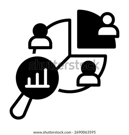 Competitor Analysis Icon Mixed Vector Illustration