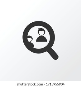 Competitor analysis icon symbol. Premium quality isolated find element in trendy style.