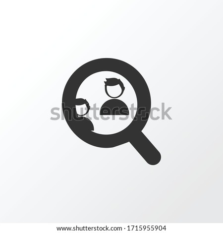 Competitor analysis icon symbol. Premium quality isolated find element in trendy style.