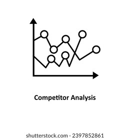 Competitor Analysis icon. Analysis icon for web design, apps, software, flat trendy style illustration on white background..eps