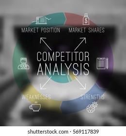 Competitor Analysis Infographics Thin Line Style Stock Vector (Royalty ...