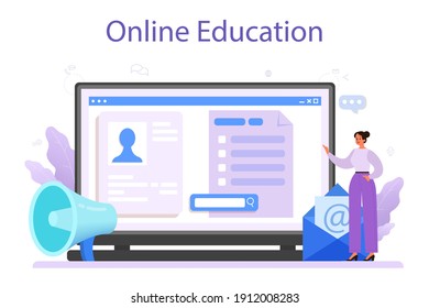Online-Service oder Plattform für die Analyse von Wettbewerbern. Marktforschung und Entwicklung von Unternehmensstrategien. Online-Bildung. Einzelne Vektorgrafik