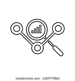 Competitor Analysis outline icon. Line art vector. - Shutterstock ID 2189779865