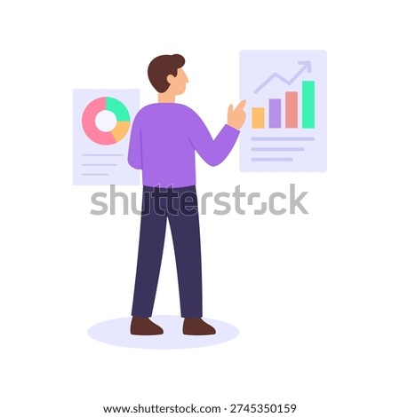 Competitor Analysis, Studying rivals performance and keyword positioning, Flat vector character illustration