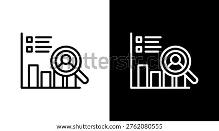 Competitor Analysis White Icon Set Design