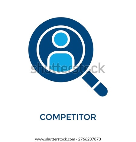 Competitor Icon Dual Tone Style. Vector Illustration For Graphic Design
