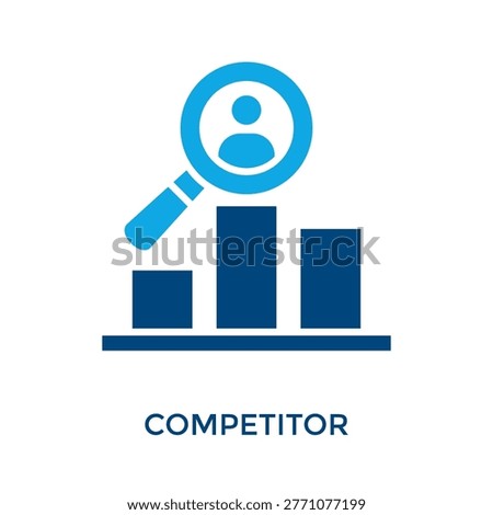Competitor Icon Dual Tone Style. Vector Illustration For Graphic Design
