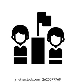 Competitor Icon Glyph Vector Illustration