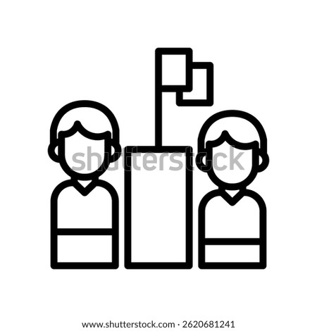 Competitor Icon Line Vector Illustration