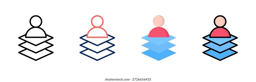 Competitor Layers icon set multiple style collection