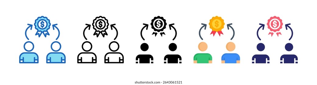 Competitor Multiple Style Icon Set Collection.