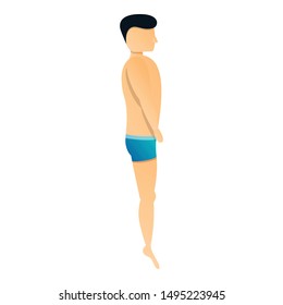 Competitor pool jump icon. Cartoon of competitor pool jump vector icon for web design isolated on white background