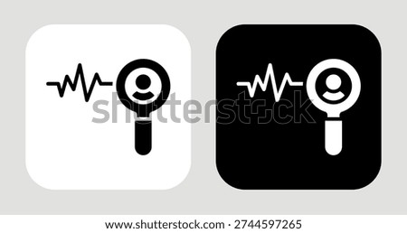 Competitor Pulse Icon In Black and White Glyph Style