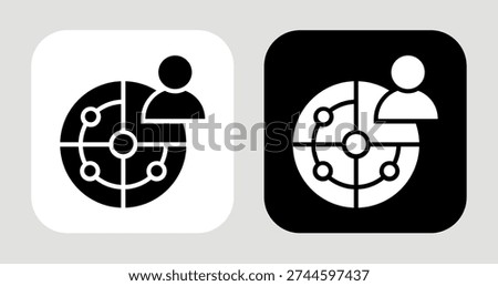 Competitor Radar Icon In Black and White Glyph Style