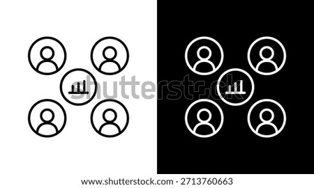 Competitor Radar Outline White Icon Set Design