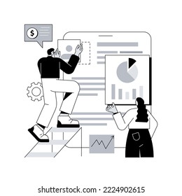 Competitor research abstract concept vector illustration. Market research service, competitor analysis, online marketing survey, corporate website element, UI, menu bar abstract metaphor. - Shutterstock ID 2224902615