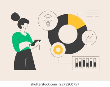 Competitor research abstract concept vector illustration. Market research service, competitor analysis, online marketing survey, corporate website element, UI, menu bar abstract metaphor.
