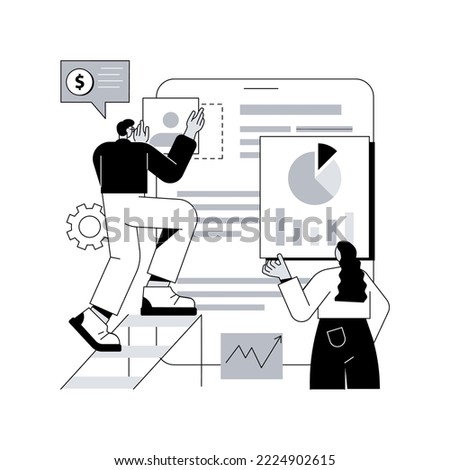 Competitor research abstract concept vector illustration. Market research service, competitor analysis, online marketing survey, corporate website element, UI, menu bar abstract metaphor.