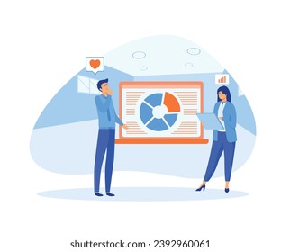 Competitor research.  competitor analysis concept market research and business strategy development competitor. flat vector modern illustration 