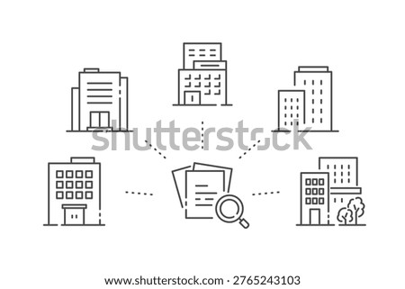 Competitor research and proposal comparison vector illustration (Editable stroke)