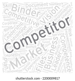 Competitor Word Cloud Art Detailed Vector