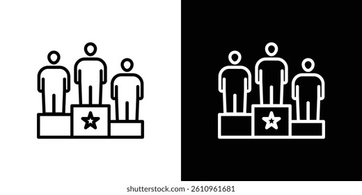 Competitors icon Vector isolated outline drawing.