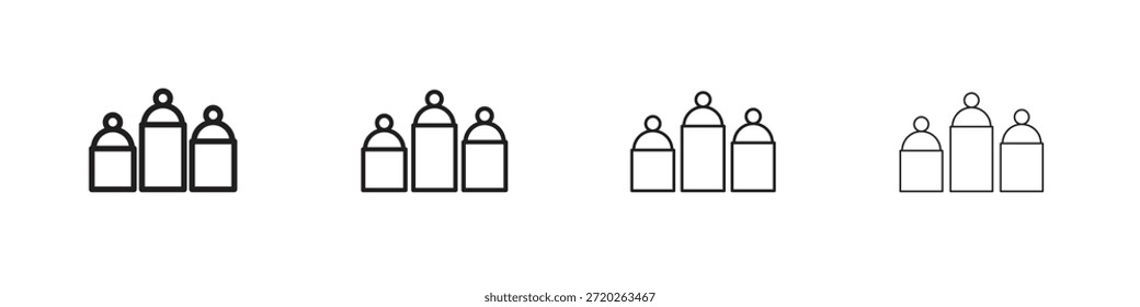 Iconos de la competencia Esquema símbolo de Vector signo