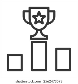 Competitors Outline Icon Vector Illustration