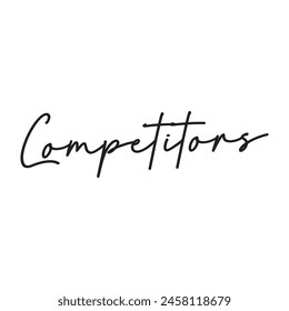 competitors text on white background.