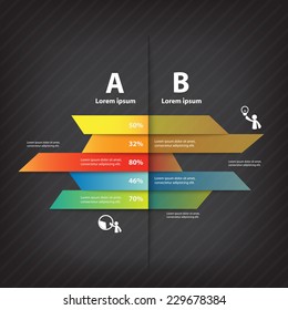 Compilation chart. Colorful vector design for workflow layout, diagram, number options, web design, presentation template, infographics.